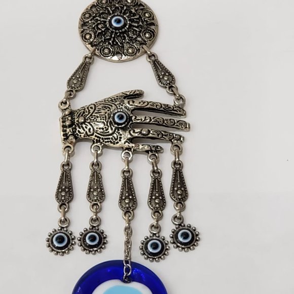 Brand New Evil Eye Amulet Car Wall Hanging Blessing Protector with Fatimas Hand - Picture 6 of 11